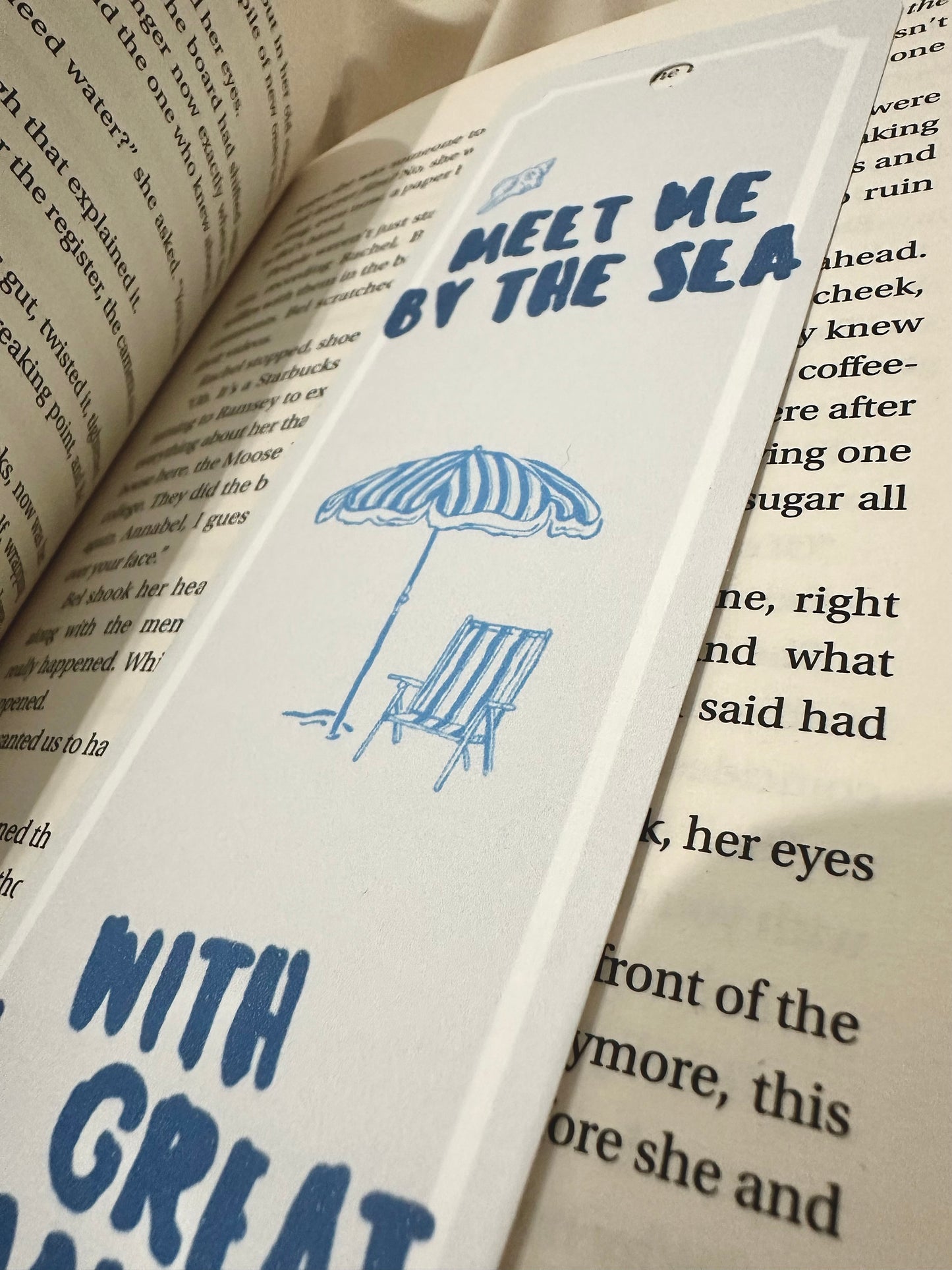 Marcapáginas - Meet me by the sea with a great book