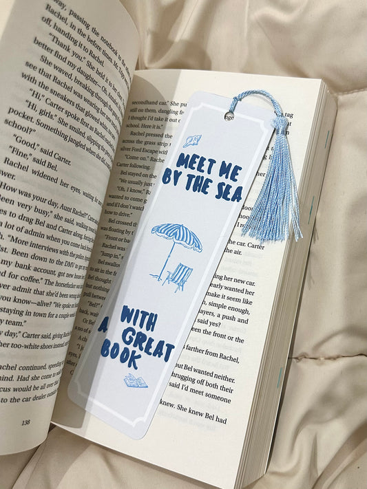 Marcapáginas - Meet me by the sea with a great book